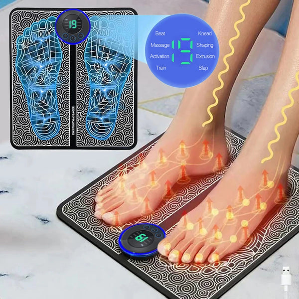 Dites adieu aux jambes lourdes ! Coussin de massage électrique pour pieds – Relaxation instantanée & bien-être à domicile