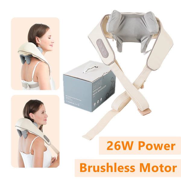 Châle de massage sans fil | Pétrissage profond du cou & du dos, moteur puissant 26W
