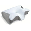 Oreiller cervical en mousse à mémoire de forme, oreiller orthopédique de Contour ergonomique 2 en 1 pour le soutien de la douleur au cou, taie d'oreiller de remplacement, 1 pièce