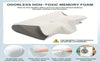 Oreiller cervical en mousse à mémoire de forme, oreiller orthopédique de Contour ergonomique 2 en 1 pour le soutien de la douleur au cou, taie d'oreiller de remplacement, 1 pièce