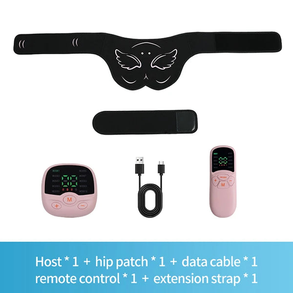 Stimulateur musculaire EMS pour fessiers | 10 modes & 30 niveaux | Télécommande incluse