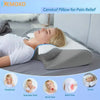Oreiller cervical en mousse à mémoire de forme, oreiller orthopédique de Contour ergonomique 2 en 1 pour le soutien de la douleur au cou, taie d'oreiller de remplacement, 1 pièce